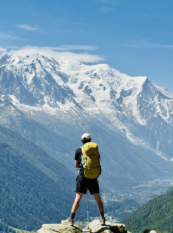 Maciço do Mont Blanc visto do Tour du Mont Blanc