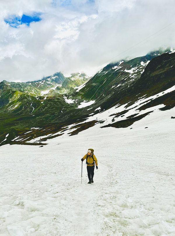 Travessia de neve no Tour du Mont Blanc